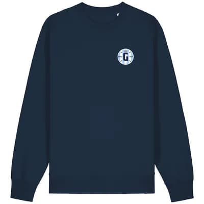 Gantoise Club - Unisex Sweater - Blauw - Badge (geborduurd)