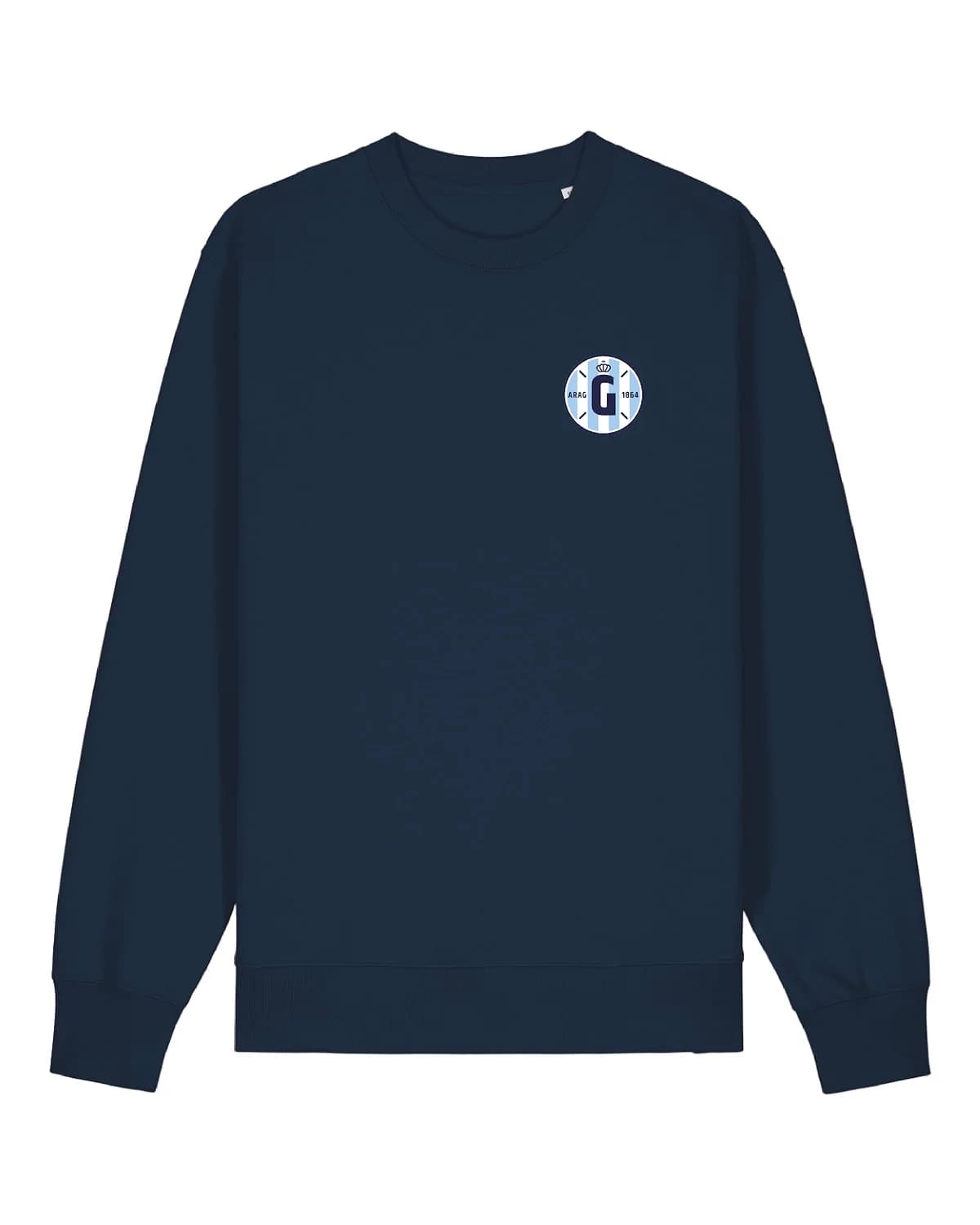 Gantoise Club - Unisex Sweater - Blauw - Badge (geborduurd)